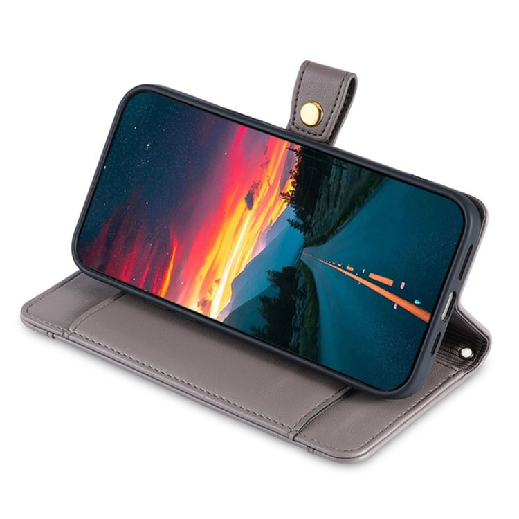 For Sony Xperia 10 VI Lite Sheep Texture Cross-body Zipper Wallet Leather Phone Case(Grey) - Sony Cases by PMC TechLife | Online Shopping South Africa | PMC TechLife | Buy Now Pay Later Mobicred