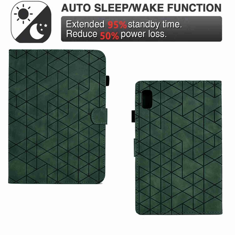 For Lenovo Tab M9 Rhombus TPU Smart Leather Tablet Case(Green) - Lenovo by PMC TechLife | Online Shopping South Africa | PMC TechLife | Buy Now Pay Later Mobicred