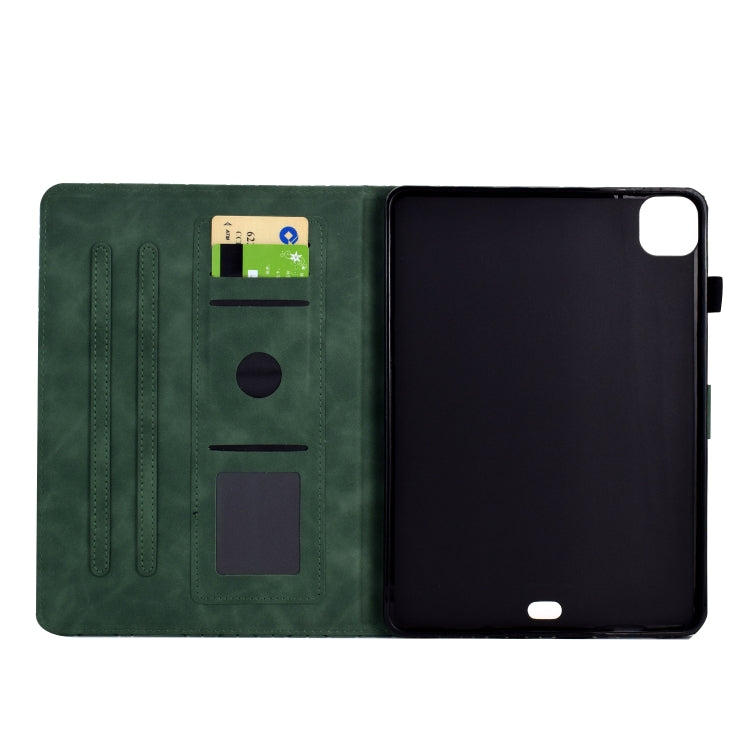 For iPad Pro 11 2024 Rhombus TPU Smart Leather Tablet Case(Green) - iPad Pro 11 2024 Cases by PMC TechLife | Online Shopping South Africa | PMC TechLife | Buy Now Pay Later Mobicred