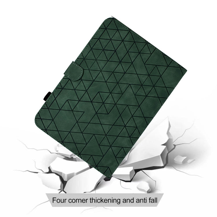 For iPad Pro 11 2024 Rhombus TPU Smart Leather Tablet Case(Green) - iPad Pro 11 2024 Cases by PMC TechLife | Online Shopping South Africa | PMC TechLife | Buy Now Pay Later Mobicred