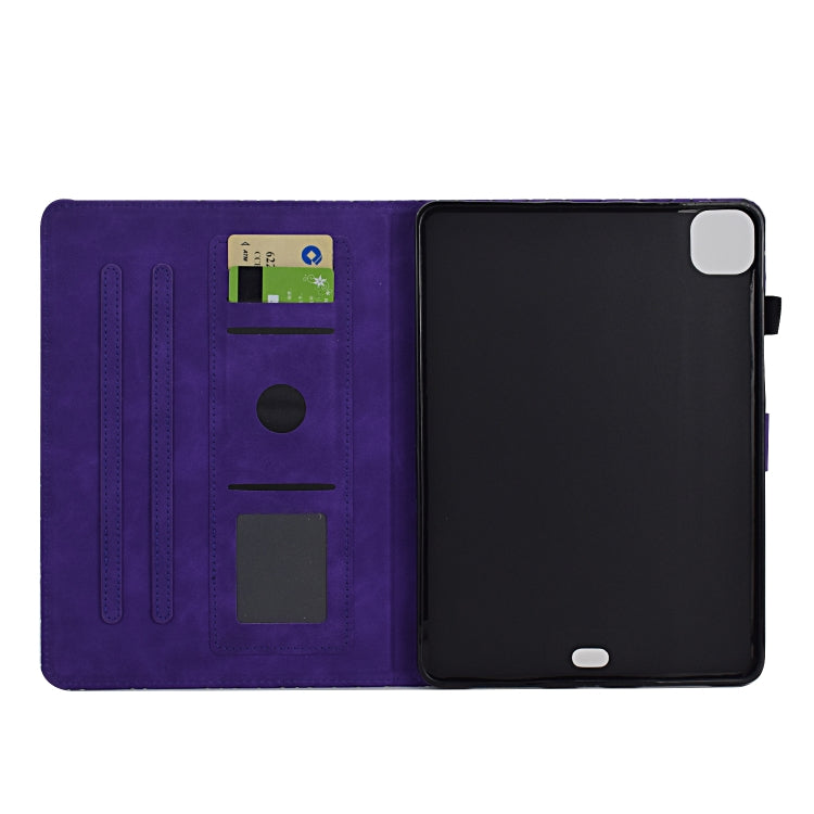 For iPad Pro 11 2024 Rhombus TPU Smart Leather Tablet Case(Purple) - iPad Pro 11 2024 Cases by PMC TechLife | Online Shopping South Africa | PMC TechLife | Buy Now Pay Later Mobicred