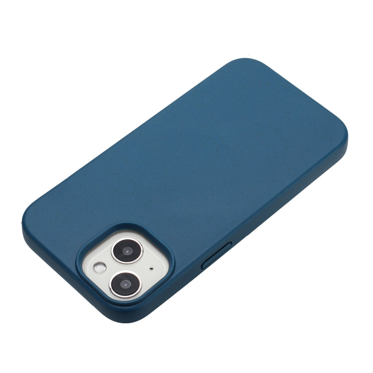 For iPhone 14 Plus Wheat MagSafe Magnetic Straw Material + TPU Phone Case(Blue) - iPhone 14 Plus Cases by PMC TechLife | Online Shopping South Africa | PMC TechLife