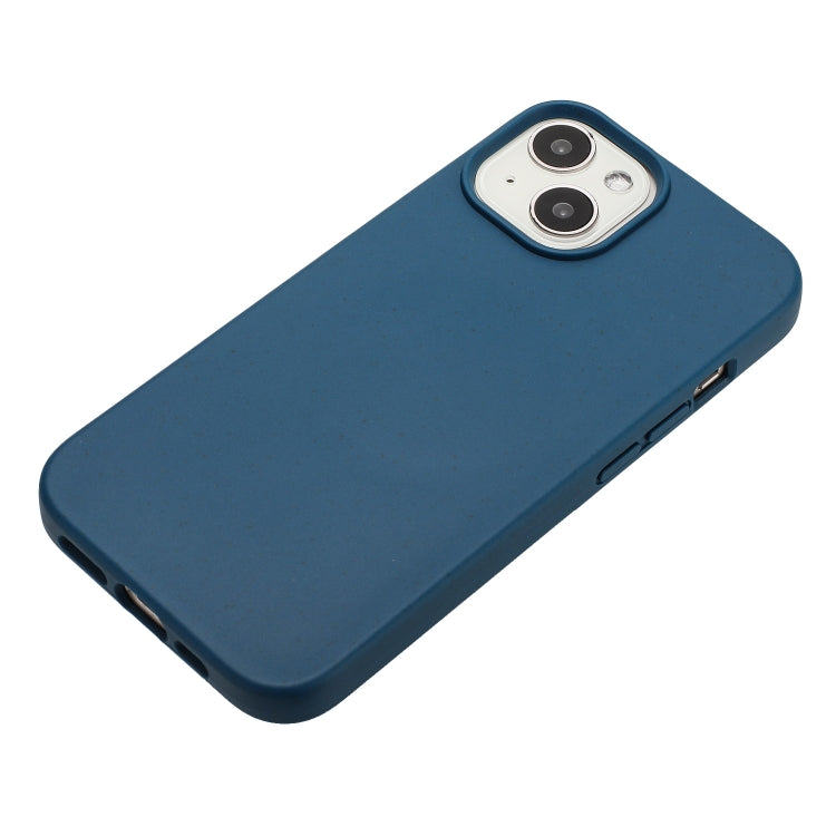 For iPhone 14 Wheat MagSafe Magnetic Straw Material + TPU Phone Case(Blue) - iPhone 14 Cases by PMC TechLife | Online Shopping South Africa | PMC TechLife