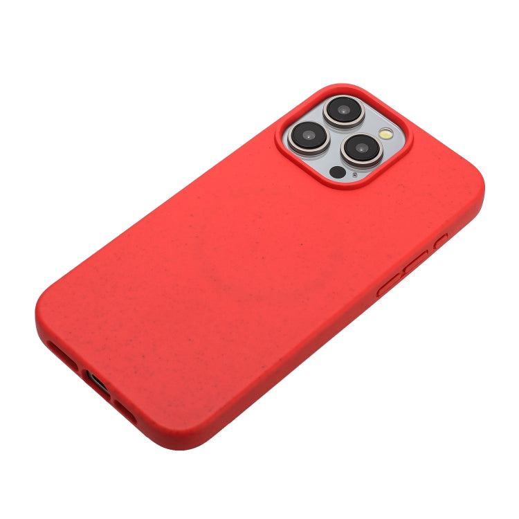 For iPhone 14 Pro Max Wheat MagSafe Magnetic Straw Material + TPU Phone Case(Red) - iPhone 14 Pro Max Cases by PMC TechLife | Online Shopping South Africa | PMC TechLife