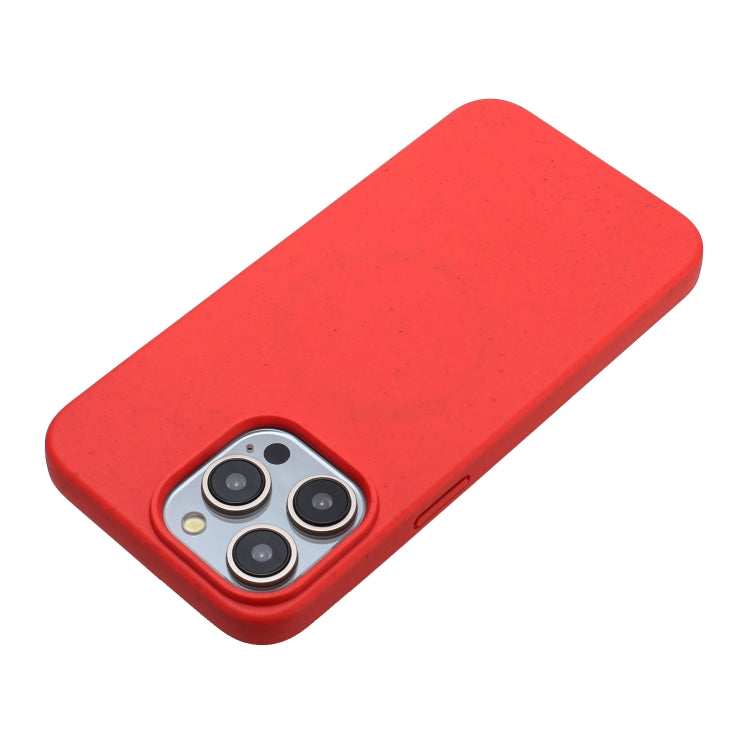 For iPhone 14 Pro Max Wheat MagSafe Magnetic Straw Material + TPU Phone Case(Red) - iPhone 14 Pro Max Cases by PMC TechLife | Online Shopping South Africa | PMC TechLife