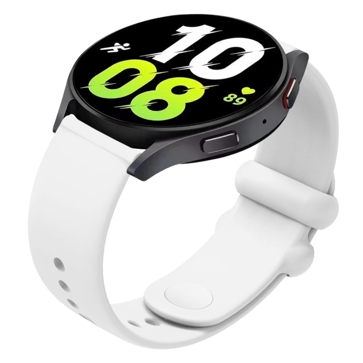 18mm Universal Solid Color Reverse Buckle Silicone Watch Band(White) - free shipping - PMC TechLife - Order now!