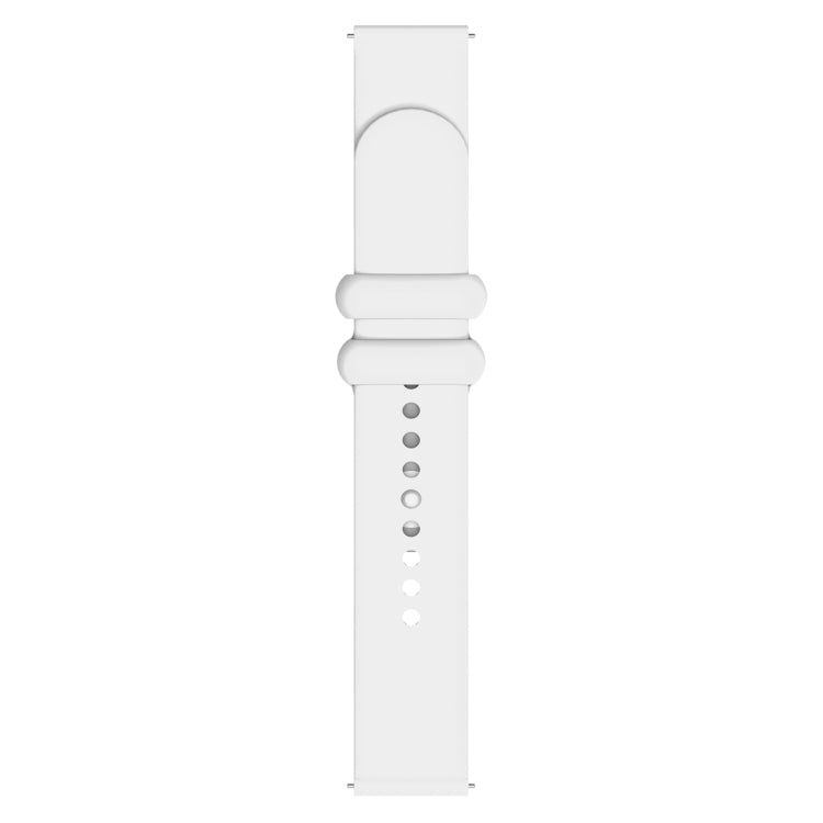 18mm Universal Solid Color Reverse Buckle Silicone Watch Band(White) - free shipping - PMC TechLife - Order now!