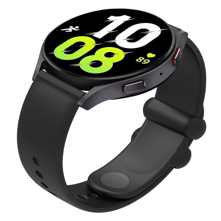 22mm Universal Solid Color Reverse Buckle Silicone Watch Band(Black) - 22mm Bands by PMC TechLife | Online Shopping South Africa | PMC TechLife