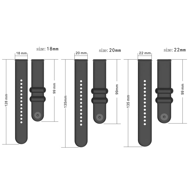 18mm Universal Solid Color Reverse Buckle Silicone Watch Band(Purple) - free shipping - PMC TechLife - Order now!