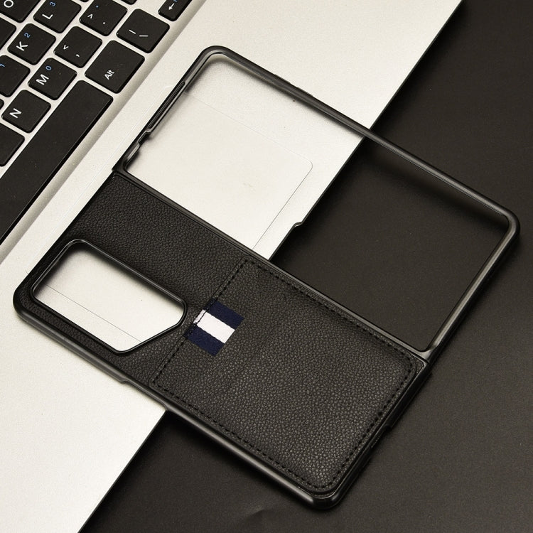 For Honor Magic V2 RSR Porsche Design Litchi Texture Card Slots Back Cover Phone Case(Black) - Honor Cases by PMC TechLife | Online Shopping South Africa | PMC TechLife | Buy Now Pay Later Mobicred