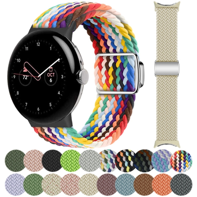 For Google Pixel Watch / Watch 2 Nylon Loop Magnetic Buckle Watch Band(Colorful Starlight) - Watch Bands by PMC TechLife | Online Shopping South Africa | PMC TechLife