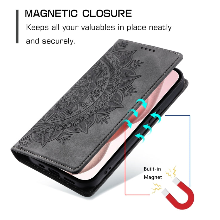 For iPhone 16 Pro Max Totem Embossed Magnetic Leather Phone Case(Grey) - free shipping - PMC TechLife - Order now!
