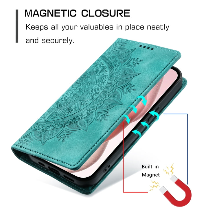 For iPhone 16 Pro Max Totem Embossed Magnetic Leather Phone Case(Green) - free shipping - PMC TechLife - Order now!