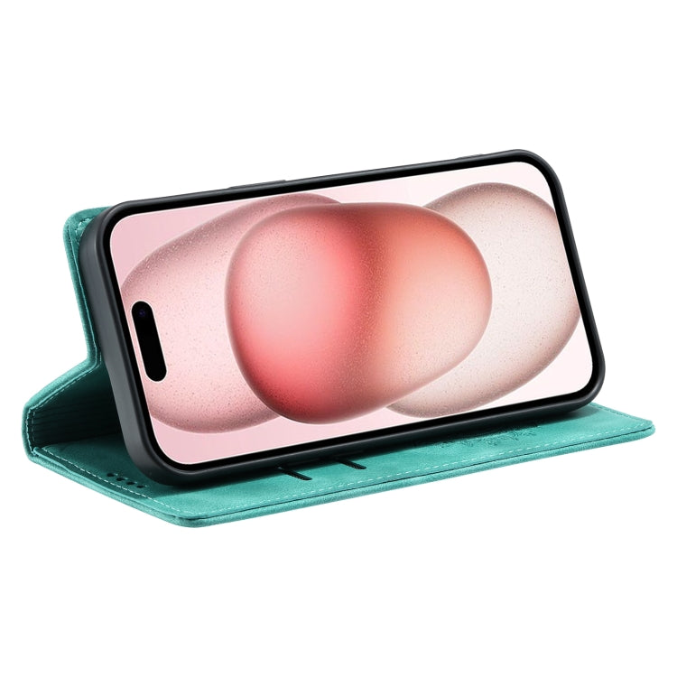 For iPhone 16 Pro Totem Embossed Magnetic Leather Phone Case(Green) - iPhone 16 Pro Cases by PMC TechLife | Online Shopping South Africa | PMC TechLife | Buy Now Pay Later Mobicred