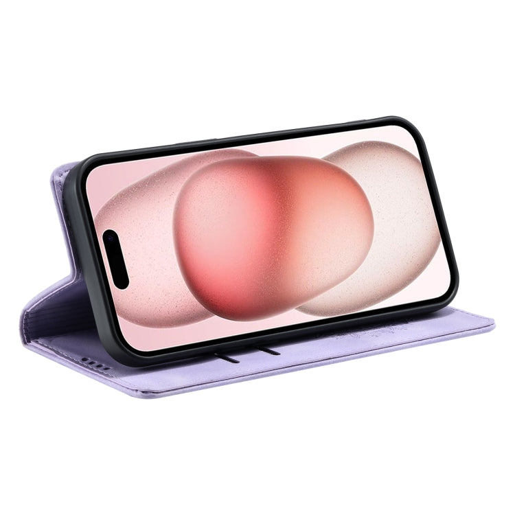 For iPhone 16 Pro Totem Embossed Magnetic Leather Phone Case(Purple) - free shipping - PMC TechLife - Order now!