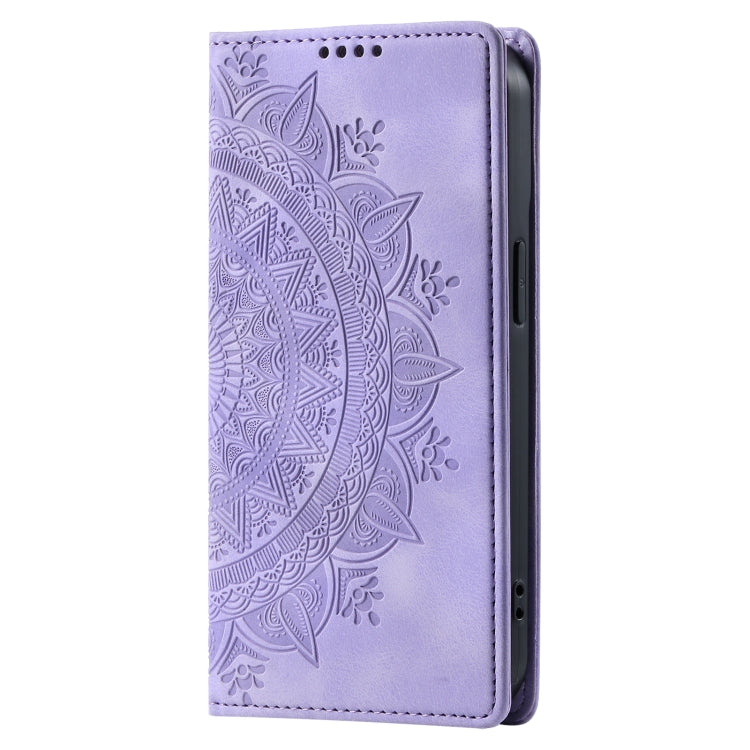 For iPhone 16 Plus Totem Embossed Magnetic Leather Phone Case(Purple) - free shipping - PMC TechLife - Order now!