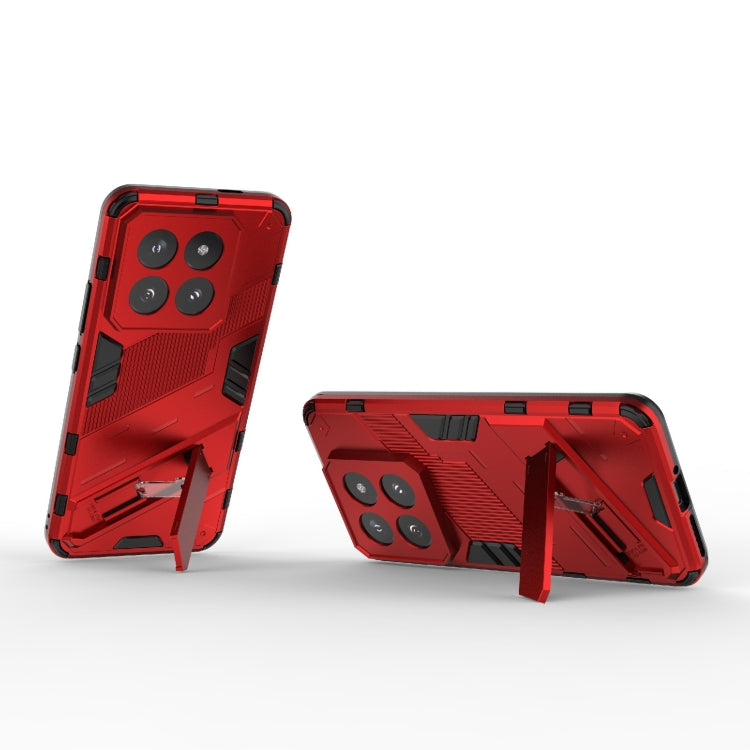 For Xiaomi 14 Pro 5G Punk Armor 2 in 1 PC + TPU Phone Case with Holder(Red) - 14 Pro Cases by PMC TechLife | Online Shopping South Africa | PMC TechLife | Buy Now Pay Later Mobicred