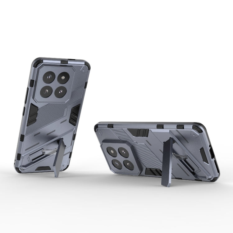 For Xiaomi 14 Pro 5G Punk Armor 2 in 1 PC + TPU Phone Case with Holder(Grey) - 14 Pro Cases by PMC TechLife | Online Shopping South Africa | PMC TechLife | Buy Now Pay Later Mobicred
