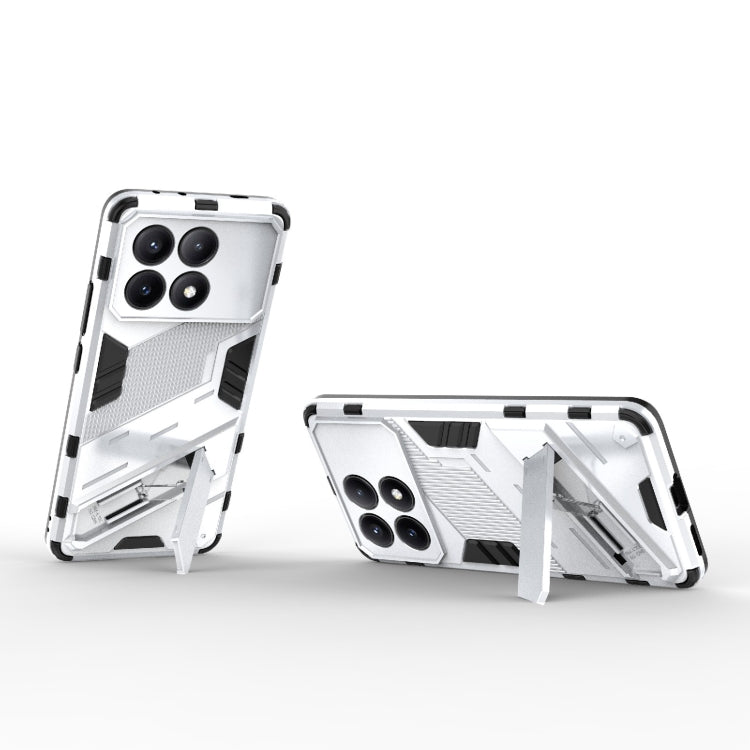 For Xiaomi Redmi K70E 5G Punk Armor 2 in 1 PC + TPU Phone Case with Holder(White) - K70E Cases by PMC TechLife | Online Shopping South Africa | PMC TechLife | Buy Now Pay Later Mobicred