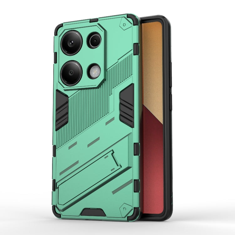 For Xiaomi Redmi Note 13 Pro 4G Global Punk Armor 2 in 1 PC + TPU Phone Case with Holder(Green) - Note 13 Pro Cases by PMC TechLife | Online Shopping South Africa | PMC TechLife | Buy Now Pay Later Mobicred