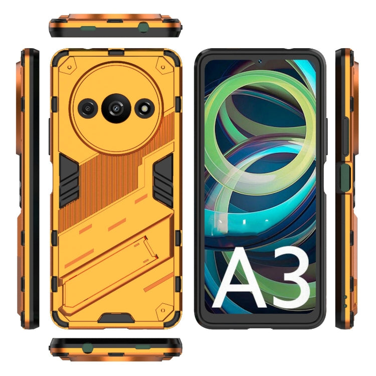 For Xiaomi Redmi A3 4G Global Punk Armor 2 in 1 PC + TPU Phone Case with Holder(Orange) - Xiaomi Cases by PMC TechLife | Online Shopping South Africa | PMC TechLife | Buy Now Pay Later Mobicred
