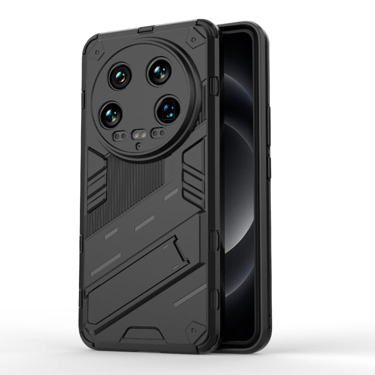 For Xiaomi 14 Ultra 5G Punk Armor 2 in 1 PC + TPU Phone Case with Holder(Black) - 14 Ultra Cases by PMC TechLife | Online Shopping South Africa | PMC TechLife | Buy Now Pay Later Mobicred
