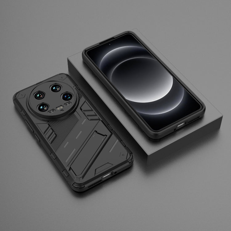 For Xiaomi 14 Ultra 5G Punk Armor 2 in 1 PC + TPU Phone Case with Holder(Black) - 14 Ultra Cases by PMC TechLife | Online Shopping South Africa | PMC TechLife | Buy Now Pay Later Mobicred