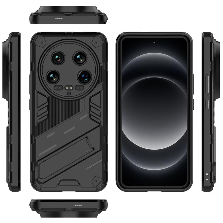 For Xiaomi 14 Ultra 5G Punk Armor 2 in 1 PC + TPU Phone Case with Holder(Black) - 14 Ultra Cases by PMC TechLife | Online Shopping South Africa | PMC TechLife | Buy Now Pay Later Mobicred