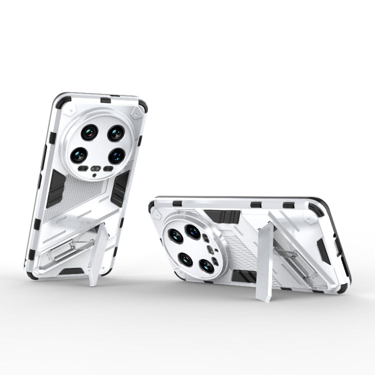 For Xiaomi 14 Ultra 5G Punk Armor 2 in 1 PC + TPU Phone Case with Holder(White) - 14 Ultra Cases by PMC TechLife | Online Shopping South Africa | PMC TechLife | Buy Now Pay Later Mobicred