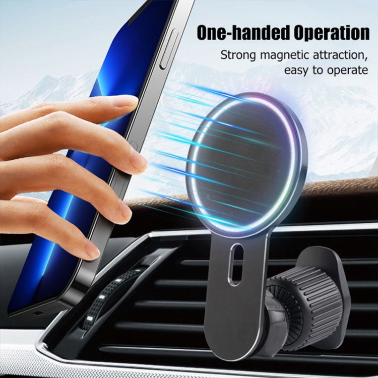 360 Degree Rotating Car Air Outlet Magnetic Phone Holder(Silver) - Car Holders by PMC TechLife | Online Shopping South Africa | PMC TechLife | Buy Now Pay Later Mobicred