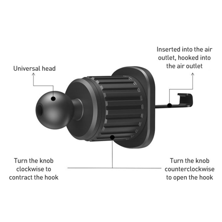 360 Degree Rotating Car Air Outlet Magnetic Phone Holder(Silver) - Car Holders by PMC TechLife | Online Shopping South Africa | PMC TechLife | Buy Now Pay Later Mobicred
