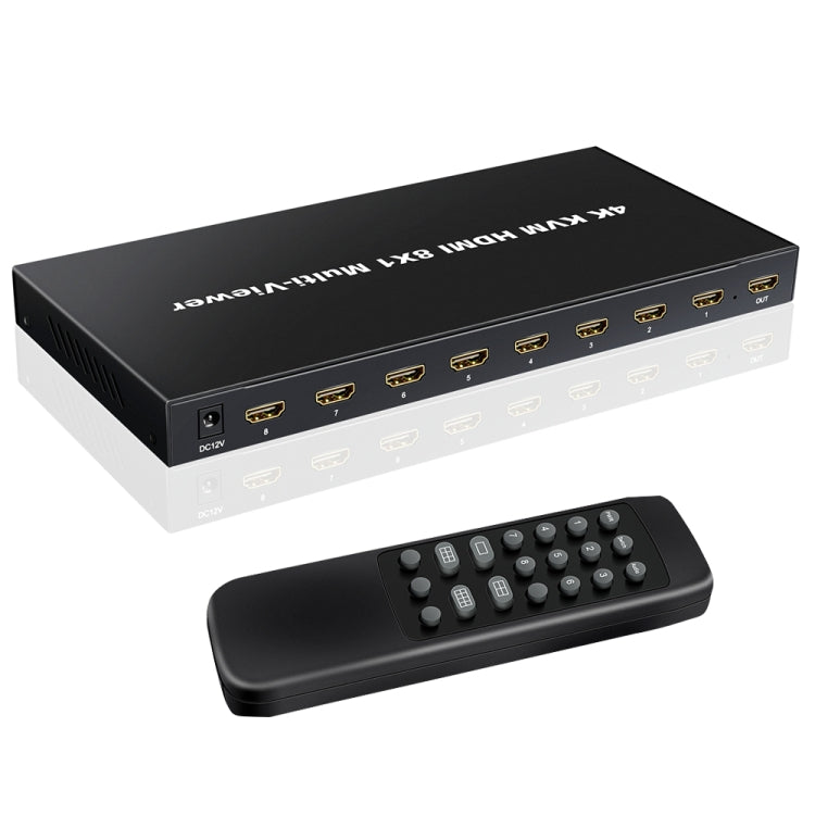 NK-E80 4K 30Hz 8 In 1 Out HDMI 8-way Screen Splitter KVM Switch(US Plug) - Switch by PMC Jewellery | Online Shopping South Africa | PMC Jewellery | Buy Now Pay Later Mobicred