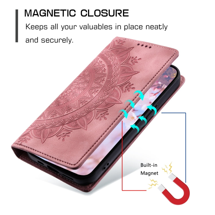 For Xiaomi Redmi 12 4G/5G / Note 12R Totem Embossed Magnetic Leather Phone Case(Rose Gold) - free shipping - PMC TechLife - Order now!