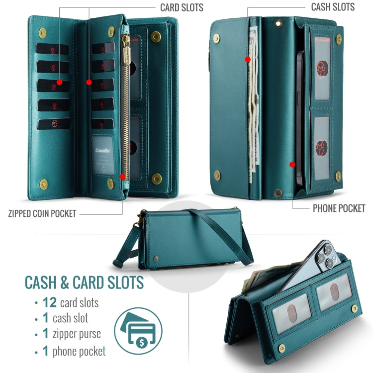 CaseMe ME10 Universal Wallet Phone Case with Lanyard(Green) - free shipping - PMC Jewellery - Order now!