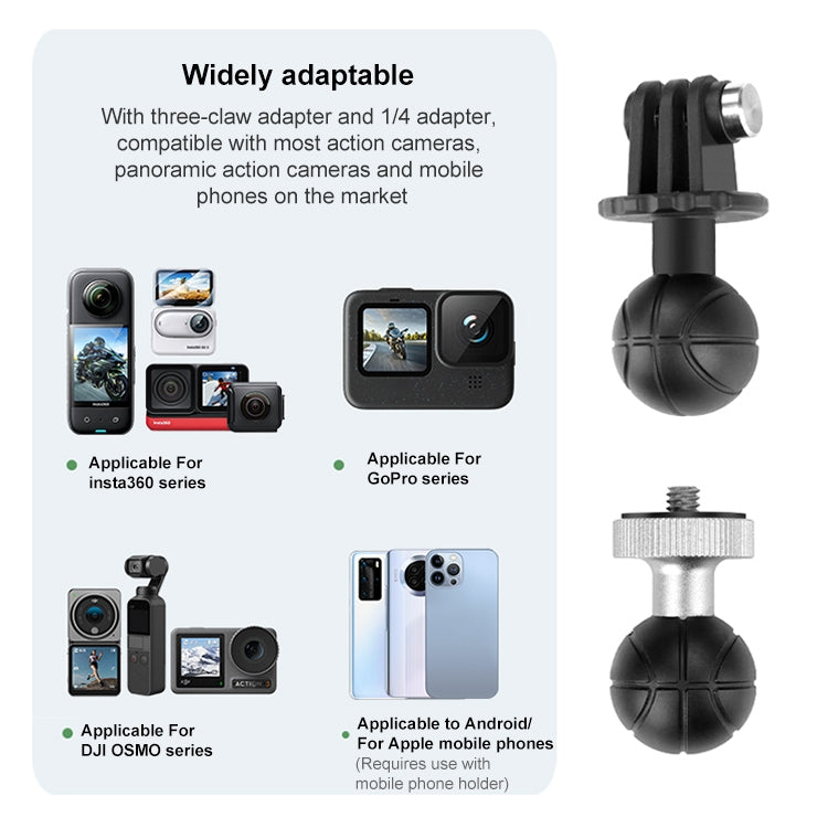 RUIGPRO Crab Clamp Action Camera Bracket Dual-Head Crab x 2 with Selfie Stick - Holder by RUIGPRO | Online Shopping South Africa | PMC TechLife | Buy Now Pay Later Mobicred