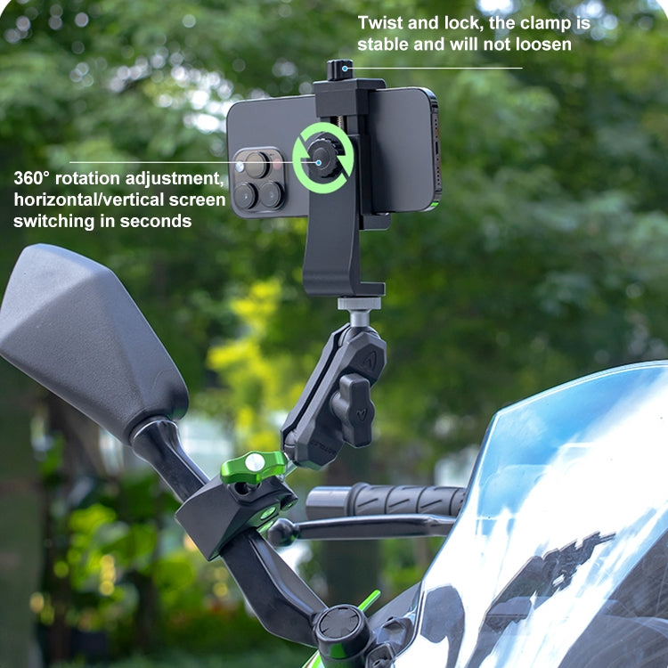 RUIGPRO Crab Clamp Action Camera Bracket Dual-Head Crab x 2 with Selfie Stick - Holder by RUIGPRO | Online Shopping South Africa | PMC TechLife | Buy Now Pay Later Mobicred