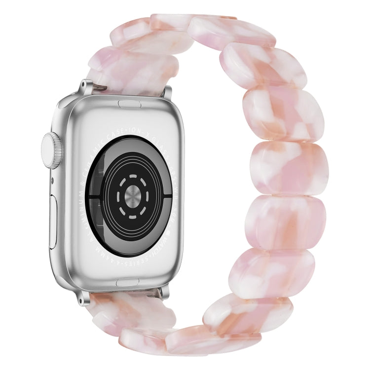 For Apple Watch Series 9 41mm Stretch Rope Resin Watch Band(Pink) - Watch Bands by PMC TechLife | Online Shopping South Africa | PMC TechLife