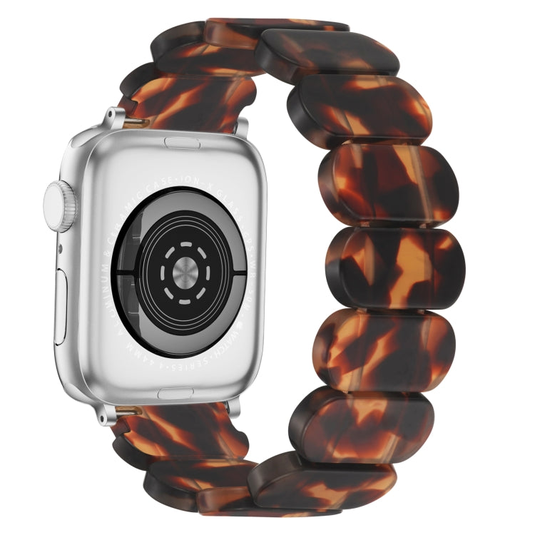 For Apple Watch SE 40mm Stretch Rope Resin Watch Band(Tortoiseshell) - Watch Bands by PMC TechLife | Online Shopping South Africa | PMC TechLife