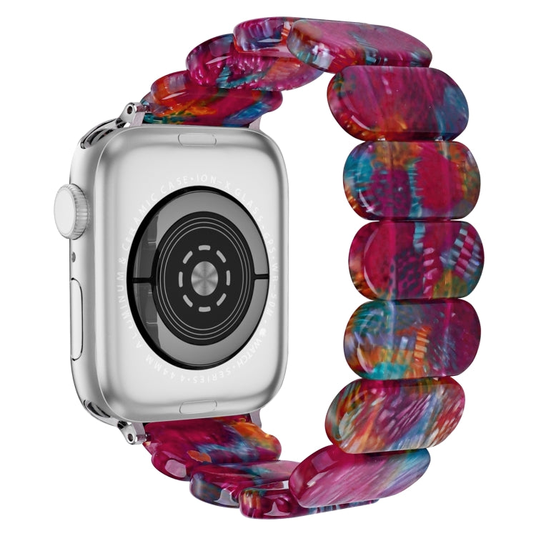 For Apple Watch Series 3 42mm Stretch Rope Resin Watch Band(Pearlescent Rainbow) - Watch Bands by PMC TechLife | Online Shopping South Africa | PMC TechLife
