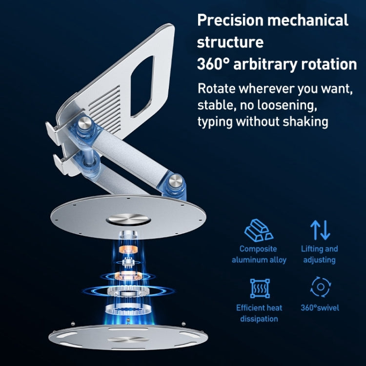 Yesido LP06 Foldable Laptop Swivel Stand(Silver) - free shipping - PMC Jewellery - Order now!