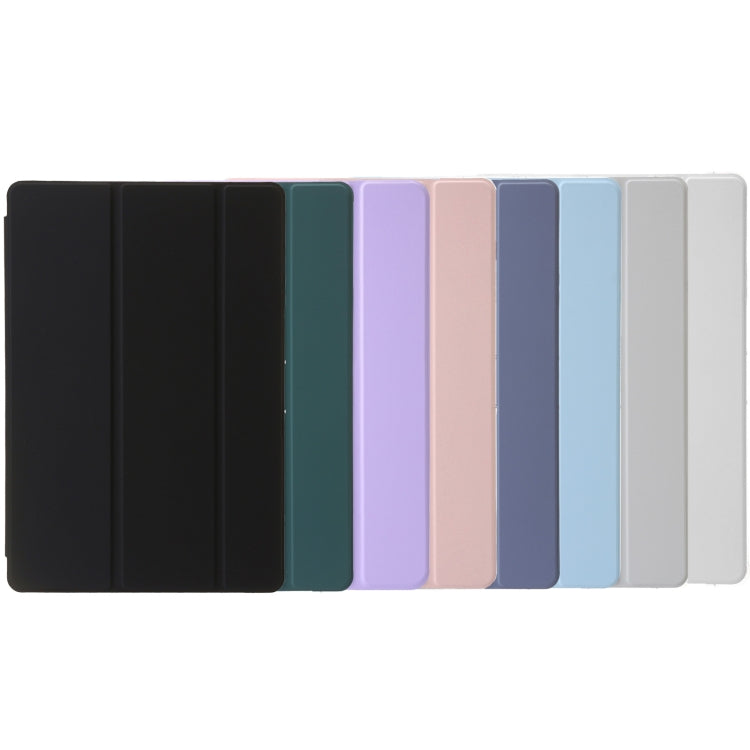 For Huawei MatePad Pro 13.2 2023 Clear Acrylic 3-Fold Leather Tablet Case(Dark Green) - Huawei by PMC TechLife | Online Shopping South Africa | PMC TechLife | Buy Now Pay Later Mobicred
