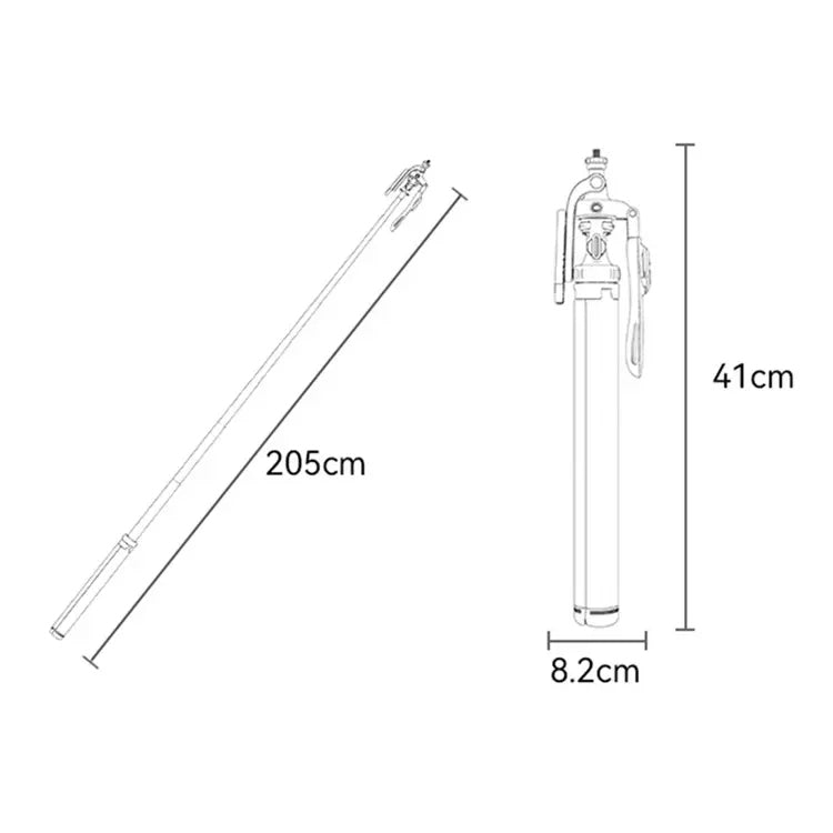 YESIDO SF17 Multifunctional Retractable Metal Tripod Stand Selfie Stick for Cell Phones Camera(Black) - free shipping - PMC Jewellery - Order now!