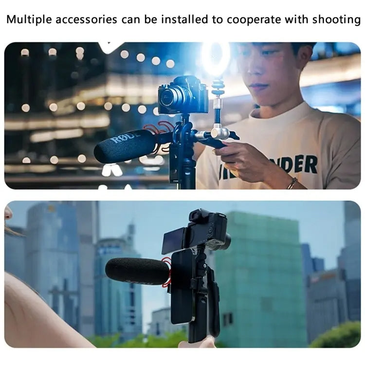 YESIDO SF17 Multifunctional Retractable Metal Tripod Stand Selfie Stick for Cell Phones Camera(Black) - free shipping - PMC Jewellery - Order now!