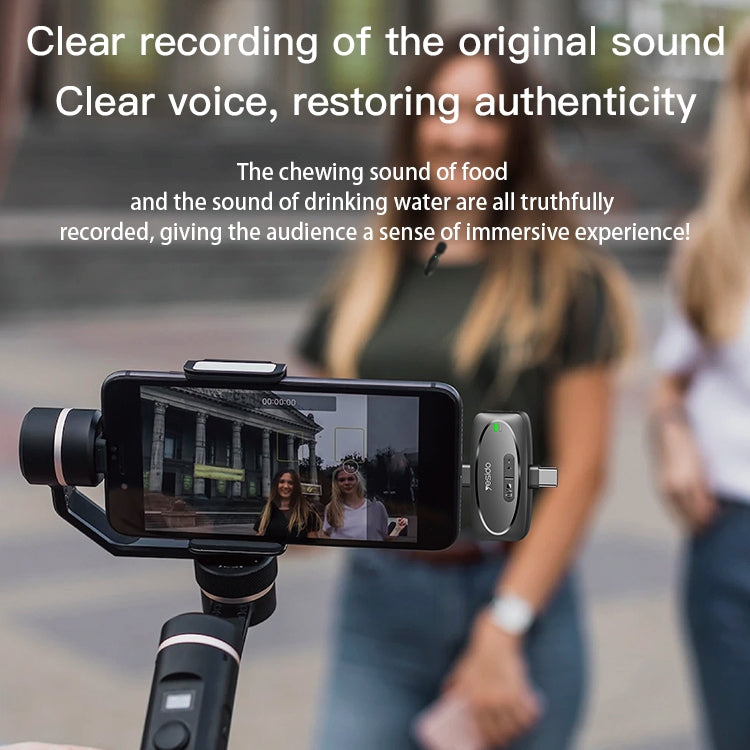 YESIDO KR12 Low-latency Wireless Lavalier Microphone with 8 Pin Receiver(Black) - Microphone by Yesido | Online Shopping South Africa | PMC TechLife | Buy Now Pay Later Mobicred