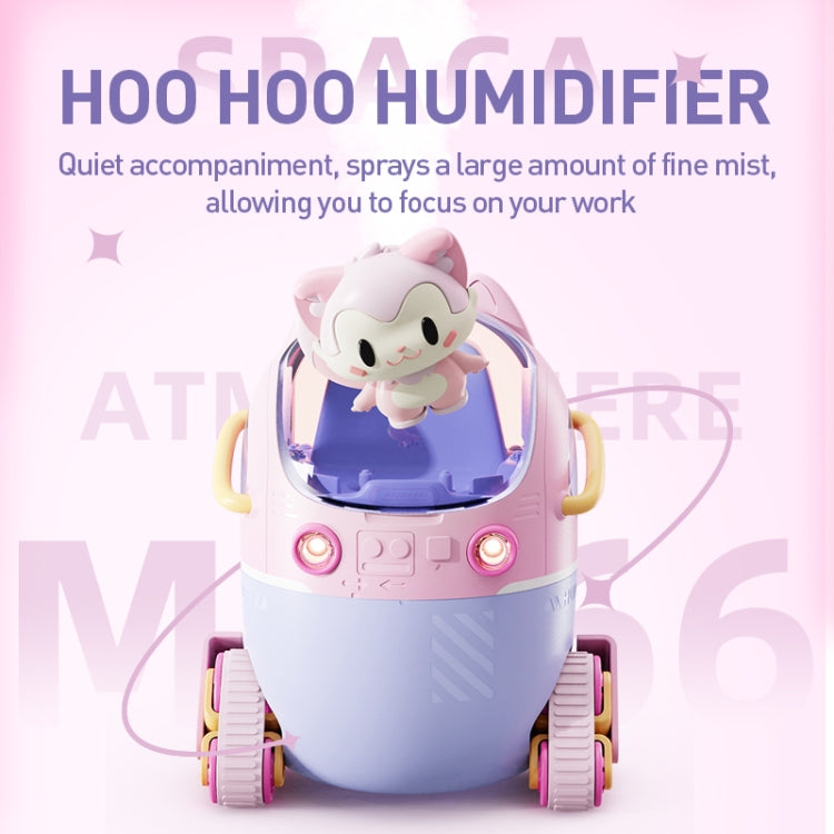 MJ066 220ML Portable Desktop Cute Cartoon Tank Car Air Humidifier with LED Lights, Model:USB(Pink) - free shipping - PMC TechLife - Order now!