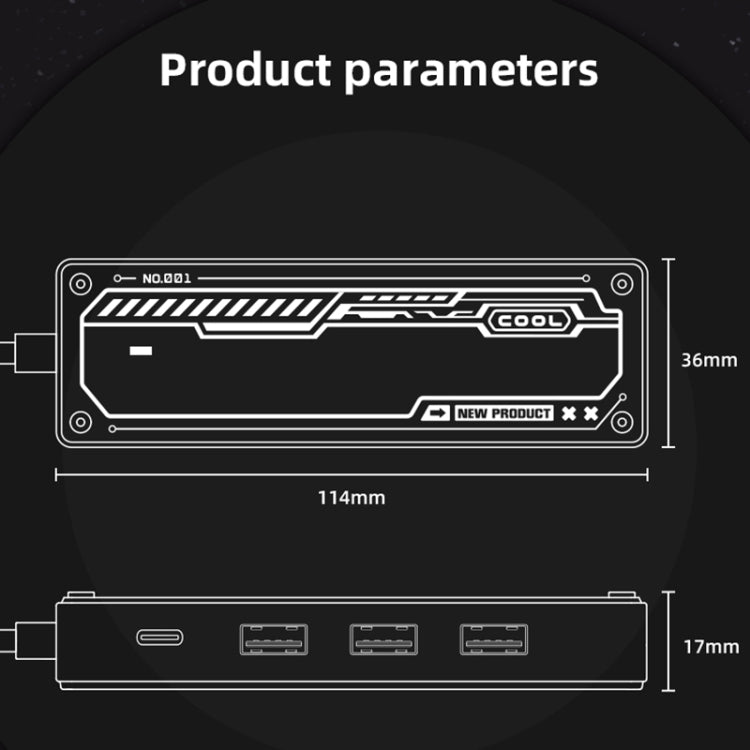 SW5H 5 in 1 Type-C to PD + USB3.0 + 2 x USB2.0 + HDMI HUB Docking Station(Grey) - USB HUB by PMC Jewellery | Online Shopping South Africa | PMC Jewellery | Buy Now Pay Later Mobicred