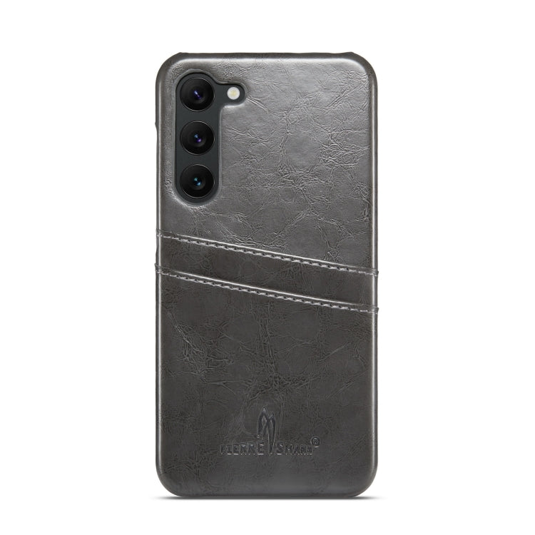 For Samsung Galaxy S24+ 5G Fierre Shann Oil Wax Texture Leather Phone Case with Card Slots(Black) - free shipping - PMC Jewellery - Order now!