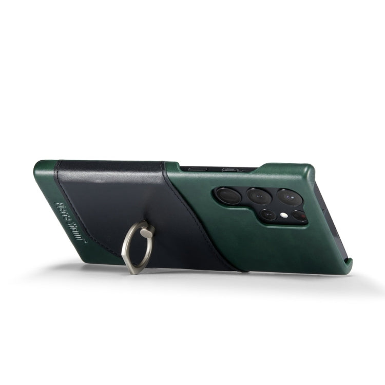 For Samsung Galaxy S24 Ultra 5G Fierre Shann Oil Wax Texture Genuine Leather Back Phone Case(Black) - Galaxy S24 Ultra 5G Cases by FIERRE SHANN | Online Shopping South Africa | PMC TechLife | Buy Now Pay Later Mobicred