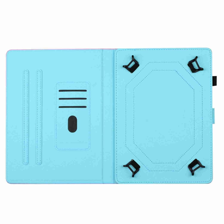 For 10 inch Universal Marble Pattern Stitching Leather Tablet Case(Gold Blue) - 10 - 11 inch by PMC TechLife | Online Shopping South Africa | PMC TechLife | Buy Now Pay Later Mobicred