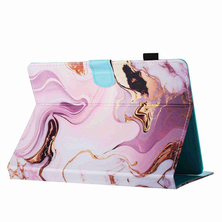 For 10 inch Universal Marble Pattern Stitching Leather Tablet Case(Gold Pink) - 10 - 11 inch by PMC TechLife | Online Shopping South Africa | PMC TechLife | Buy Now Pay Later Mobicred